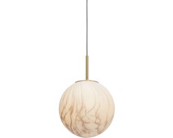 it's about RoMi Hanglamp Carrara - Goud/Wit - Ø28cm - Modern,Luxe - Hanglampen Eetkamer, Slaapkamer, Woonkamer