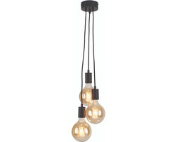 it's about RoMi Hanglamp Oslo - Zwart - 20x20x150cm - 3L - Modern - Hanglampen Eetkamer, Slaapkamer, Woonkamer