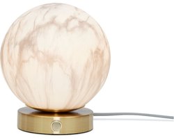 it's about RoMi Tafellamp Carrara - Wit/Goud - Ø16cm - Modern,Luxe