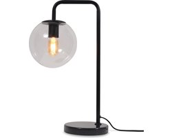 it's about RoMi Tafellamp Warsaw - Zwart/Glas - 32x20x53cm - Modern