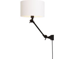it's about RoMi Wandlamp Amsterdam - Wit/Zwart - 65x32x45cm - Binnen Bohemian,Scandinavisch