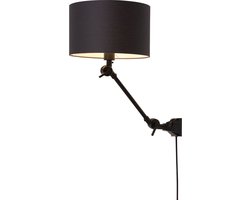 it's about RoMi Wandlamp Amsterdam - Zwart/Zwart - 65x32x45cm - Binnen Bohemian,Scandinavisch