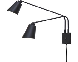it's about RoMi Wandlamp Bremen - Zwart - 130x60x49cm - 2L - Binnen Modern