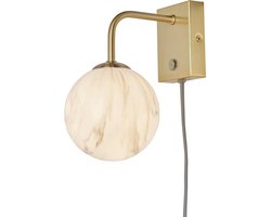it's about RoMi Wandlamp Carrara - Goud/Wit - 12x18x21cm - Binnen Modern,Luxe