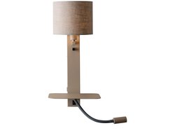 it's about RoMi Wandlamp Florence - Bruin - 24x24x52cm - Binnen Modern