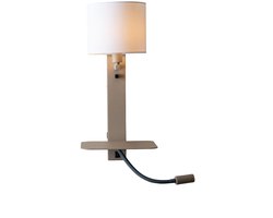 it's about RoMi Wandlamp Florence - Bruin - 24x24x52cm - Binnen Modern