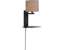 it's about RoMi Wandlamp Florence - Taupe/Zwart - 24x22x42cm - Binnen Modern,Scandinavisch