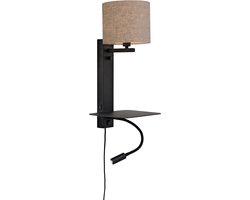 it's about RoMi Wandlamp Florence - Taupe/Zwart - 24x22x52cm - Binnen Modern,Scandinavisch