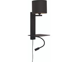 it's about RoMi Wandlamp Florence - Zwart/Zwart - 24x22x52cm - Binnen Modern,Scandinavisch