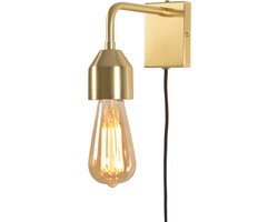 it's about RoMi Wandlamp Madrid - Goud - 20x7x15cm - Binnen Modern,Luxe
