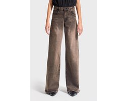 IT'S BASIC - Palazzo High Rise Jeans - Espresso