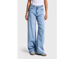 IT'S BASIC - WIDE HIGH RISE JEANS - Sky