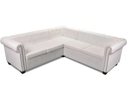 ItsIn® - Hoekzetel - Modern - Wit - Zetel - 205x205x73 cm - Max 200kg - Zitdiepte: 55 cm - Rughoogte: 41 cm - Eenvoudig te monteren