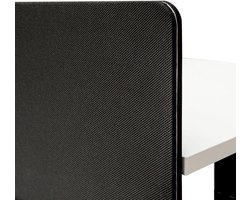 IVOL Akoestische Scheidingswand Duo Bureau - 160x80 cm - Zwart - Bureau - Tussenwand - Scheidingspaneel Bureau