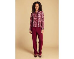 IVY BEAU Alisha Tops - Dark Red/Multicolour - maat 38