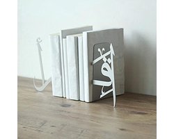 IWA Concept | Arabische IQRA boekensteun van metaal | woondecoratie of islamitische decoratie voor tafel of planken | woondecoratie voor Ramadan geschenken | Eid decoraties | (Zilver)
