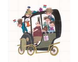 IXXI Auto, Fiep Westendorp - 120 x 120 cm - Gratis ophangtool - Grote wanddecoratie en posters - Speels, Kleurrijk, Cartoonesk, Illustraties