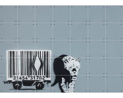 IXXI Barcode Leopard, Made by IXXI - 140 x 100 cm - Gratis ophangtool - Grote wanddecoratie en posters - Illustraties, Pop art, Street art