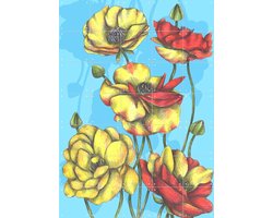 IXXI Buttercups, Cecilia Battaini - 100 x 140 cm - Gratis ophangtool - Grote wanddecoratie en posters - Tekeningen, Illustraties, Slaapkamer