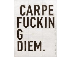 IXXI Carpe Diem, Maaike Koster & My Deer Art Shop - 60 x 80 cm - Gratis ophangtool - Grote wanddecoratie en posters - Grafisch Ontwerp, Typografie