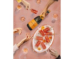 IXXI Champagne and Icecreams, Ekaterina Zagorska - 80 x 100 cm - Gratis ophangtool - Grote wanddecoratie en posters - Abstract, Illustraties, Aquarel