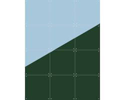 IXXI Color blocking - Blue Green, Allon Dery - 60 x 80 cm - Gratis ophangtool - Grote wanddecoratie en posters - Grafisch Ontwerp, Kleurrijk