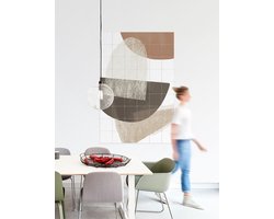 IXXI Earth Tone Geometric Art, Melloi Art & Various - 100 x 140 cm - Gratis ophangtool - Grote wanddecoratie en posters - Minimalistisch, Geometrische
