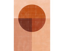 IXXI Earth Tones Balance, Elena Ristova & Various - 100 x 140 cm - Gratis ophangtool - Grote wanddecoratie en posters - Geometrische Kunst