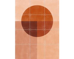 IXXI Earth Tones Balance, Elena Ristova & Various - 60 x 80 cm - Gratis ophangtool - Grote wanddecoratie en posters - Geometrische Kunst