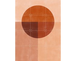 IXXI Earth Tones Balance, Elena Ristova & Various - 60 x 80 cm - Gratis ophangtool - Grote wanddecoratie en posters - Geometrische Kunst, Minimalisme