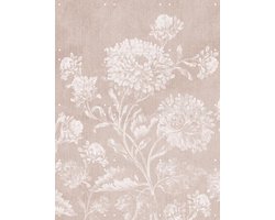 IXXI Faded baroque flowers, Bloomery Decor - 60 x 80 cm - Gratis ophangtool - Grote wanddecoratie en posters - Vintage, Bloemen