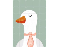 IXXI Fancy Goose, BAINAI - 100 x 140 cm - Gratis ophangtool - Grote wanddecoratie en posters - Fantasierijk, Speels, Cartoonesk, Illustraties