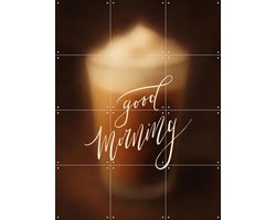IXXI Good Morning, Marja van den Hurk - 60 x 80 cm - Gratis ophangtool - Grote wanddecoratie en posters - Typografie, Grafisch Ontwerp, Digitale