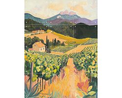 IXXI Grapevine Dreams, Artclaud - 60 x 80 cm - Gratis ophangtool - Grote wanddecoratie en posters - Kleurrijk, Schilderijen, Eetkamer, Woonkamer