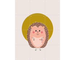IXXI Hedgehog, Jetske Kox - 60 x 80 cm - Gratis ophangtool - Grote wanddecoratie en posters - Cartoonesk, Speels, Illustraties, Babykamer