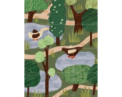 IXXI In the Park, Lotte Dirks - 60 x 80 cm - Gratis ophangtool - Grote wanddecoratie en posters - Digitale Kunst, Illustraties, Speels, Grafisch
