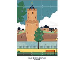 IXXI Kronenburgerpark, Studio Kars + Boom & Design Podium Nijmegen - 100 x 140 cm - Gratis ophangtool - Grote wanddecoratie en posters - Grafisch