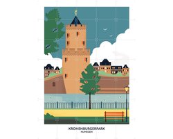 IXXI Kronenburgerpark, Studio Kars + Boom & Design Podium Nijmegen - 100 x 140 cm - Gratis ophangtool - Grote wanddecoratie en posters - Kleurrijk