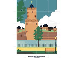 IXXI Kronenburgerpark, Studio Kars + Boom & Design Podium Nijmegen - 80 x 100 cm - Gratis ophangtool - Grote wanddecoratie en posters - Kleurrijk