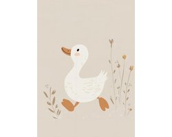 IXXI Little Goose, Treechild & Various - 100 x 140 cm - Gratis ophangtool - Grote wanddecoratie en posters - Speels, Illustraties, Digitale Kunst