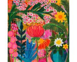 IXXI Lucy, Yvette Fanciulli - 100 x 100 cm - Gratis ophangtool - Grote wanddecoratie en posters - Speels, Collage, Kleurrijk, Gemengde Technieken