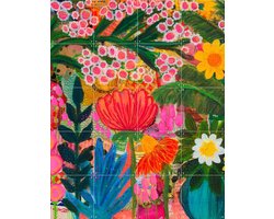 IXXI Lucy, Yvette Fanciulli - 80 x 100 cm - Gratis ophangtool - Grote wanddecoratie en posters - Speels, Collage, Kleurrijk, Gemengde Technieken