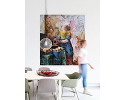 IXXI Milkmaid, Katrien van Driessche & Rijksmuseum 2.0 - 80 x 100 cm - Gratis ophangtool - Grote wanddecoratie en posters - Grafisch Ontwerp