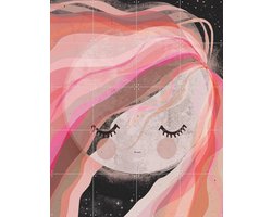 IXXI Moon Girl, Treechild & Various - 80 x 100 cm - Gratis ophangtool - Grote wanddecoratie en posters - Grafisch Ontwerp, Digitale Kunst, Cartoonesk