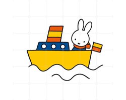 IXXI Nijntje Boot, Nijntje - 120 x 120 cm - Grote wanddecoratie en posters - Kleurrijk, Speels, Cartoonesk, Illustraties, Kinderkamer, Babykamer