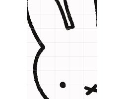 IXXI Nijntje Kiekeboe, Nijntje - 100 x 140 cm - Gratis ophangtool - Grote wanddecoratie en posters - Line art, Fantasierijk, Illustraties