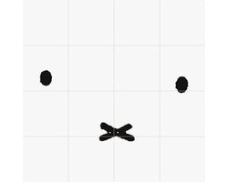 IXXI Nijntje Minimalistisch, Nijntje - 80 x 80 cm - Gratis ophangtool - Grote wanddecoratie en posters - Speels, Illustraties, Cartoonesk