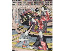IXXI People enjoying Fireworks at Ryogoku Bridge, Kikuwa Eizan & Victoria and Albert Museum - 80 x 100 cm - Gratis ophangtool - Grote wanddecoratie en