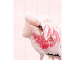 IXXI Pink Flamingo, Ingrid Beddoes - 80 x 100 cm - Gratis ophangtool - Grote wanddecoratie en posters - Kleurrijk, Fotografie, Slaapkamer, Woonkamer