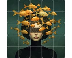 IXXI Relax Mode On, Mirjam Duizendstra - 100 x 100 cm - Gratis ophangtool - Grote wanddecoratie en posters - Digitale Kunst, Surrealisme, Grafisch